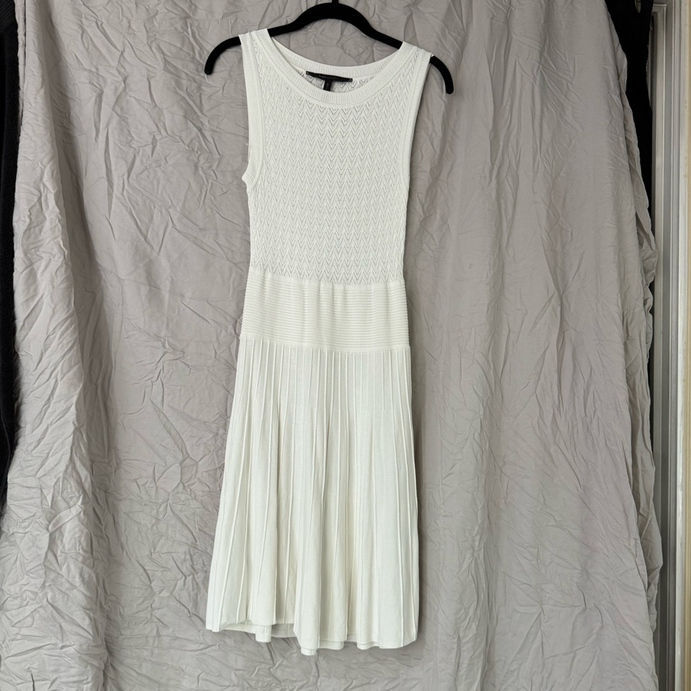 BCBG white knit dress